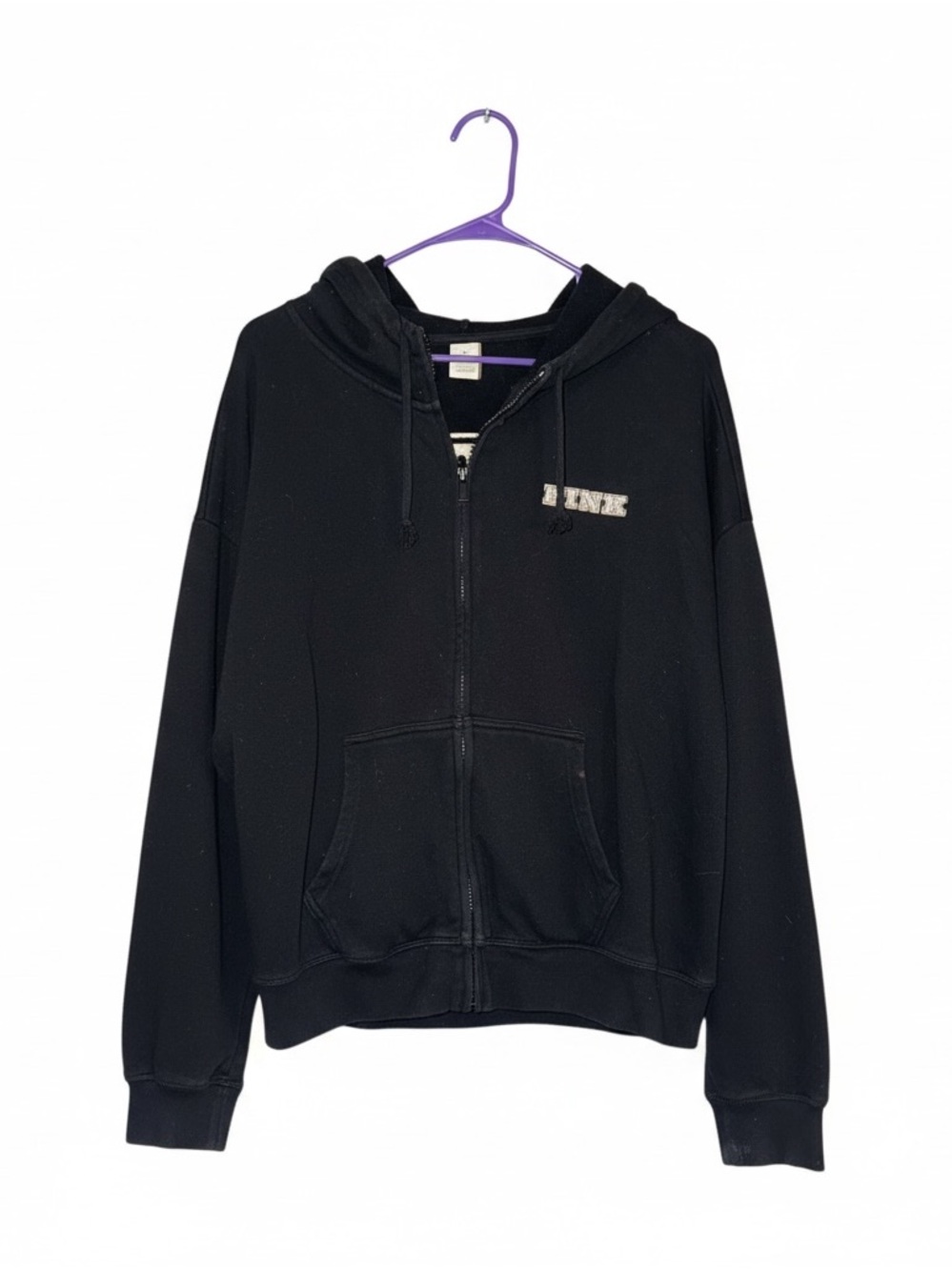PINK Victoria's Secret Black Full-Zip Hoodie for Kids